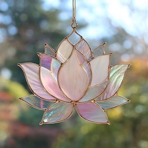 Sacred Lotus Suncatcher Acrylic for Peaceful Home ACRYLIC NOT GLASS